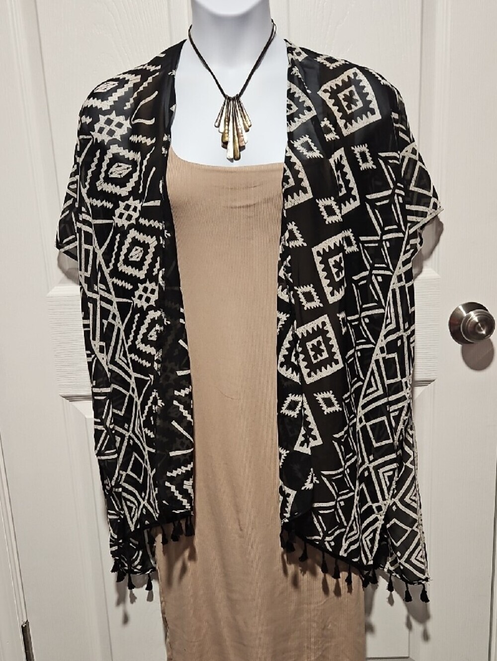 J for Justify Taupe Tank Dress